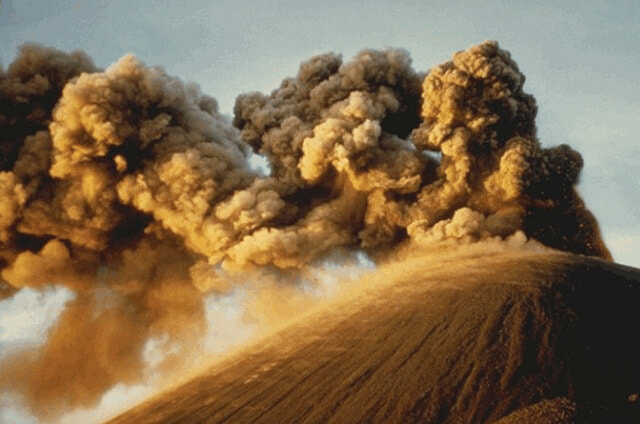 This photo was taken from the south of Cerro Negro volcano about two weeks after an eruption that began with flank activity on the night of October 23, 1968.